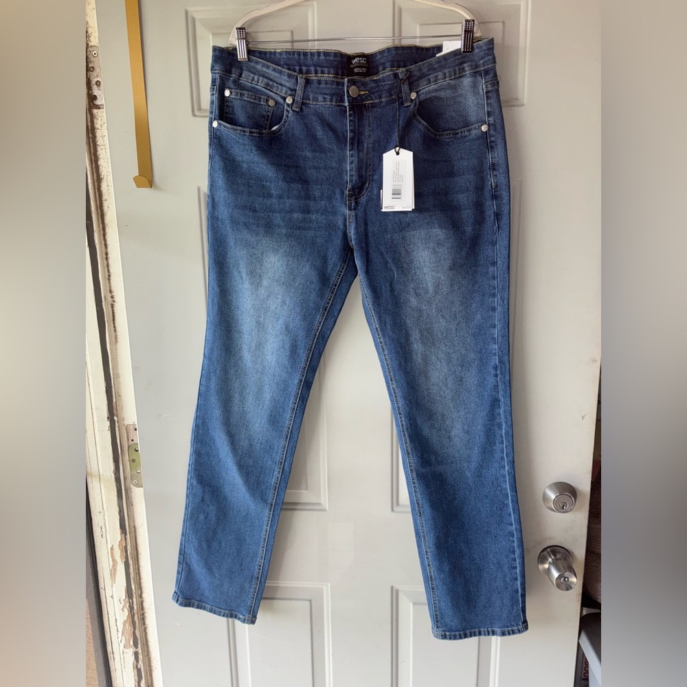 WeSC Bob straight leg denim unisex jeans size 34